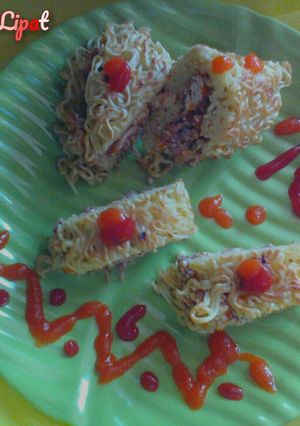 Foto resep Omelet Mie Lipat Isi Tahu Kornet