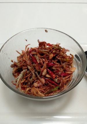 Foto resep Teri Pedas Bumbu Iris