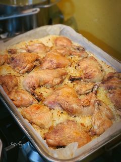 صورة لوصفة مشا رز (أرز بالفرن بالدجاج)