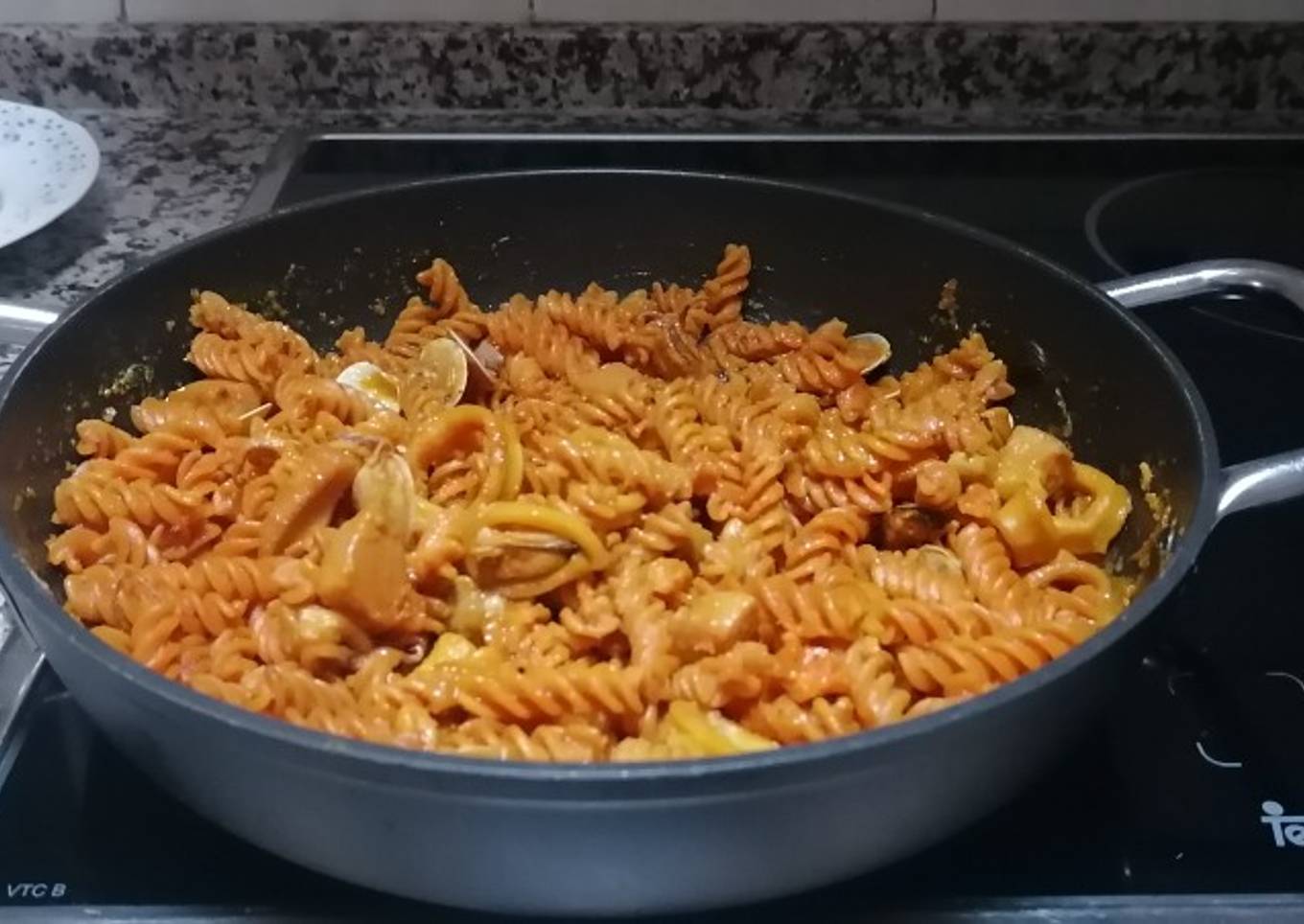 Pasta de lentejas a la marinera