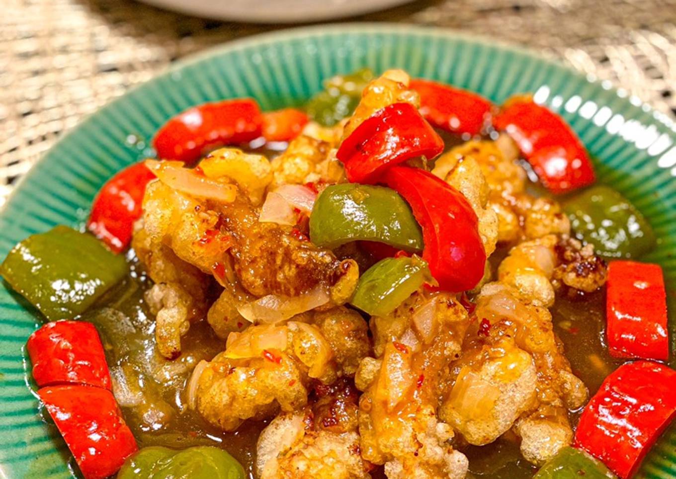 Babi asam manis/ sweet sour pork ala chinese food