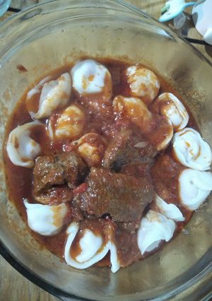 Una foto de Cappeletti de jamón y queso