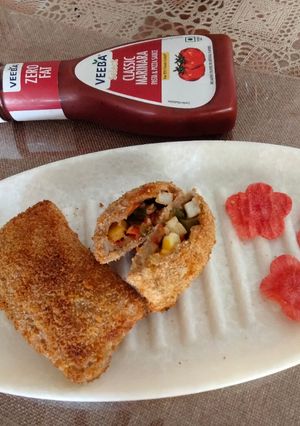 A picture of Super healthy and Crispy bread pockets.