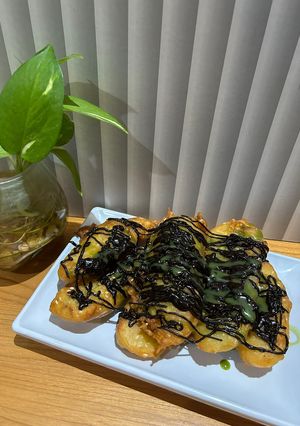 Foto resep Pisang Goreng Wijen (Topping Creamy Matcha Cokelat)