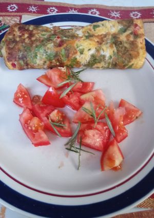 Una foto de Omelette de huevo y lechuga🥬