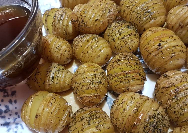 Baby Hasselbacks with Brown Butter