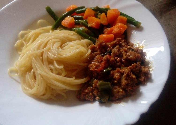 How to Prepare Quick Spaghetti and  minced meat