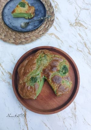 Foto resep Bingka Tapai / tape ketan hijau panggang