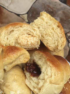 A picture of Home-baked Bread rolls.