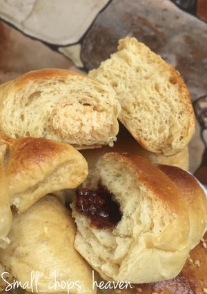 A picture of Home-baked Bread rolls.