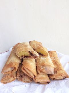 Foto resep Lumpia isi Pisang Coklat Keju