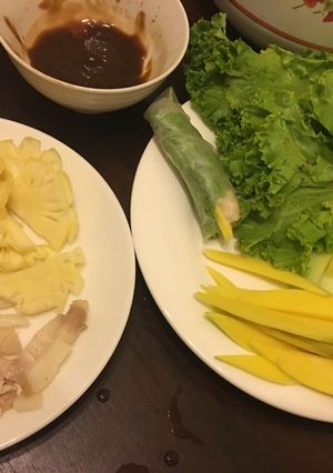 Hình của món Bánh tráng cuốn cho những cô nàng lười.