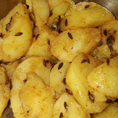 A picture of Jeera aloo.