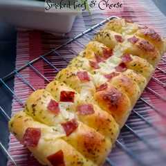 A picture of 43. Roti Sobek isi Smoked beef & cheese.