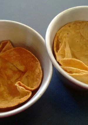 Una foto de Canastitas de tortillas de harina. ॐ