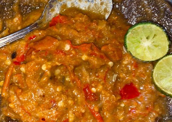 Sambel pecel lele mantap