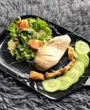 Eatclean : Bữa trưa với salad ức gà sốt mè rang