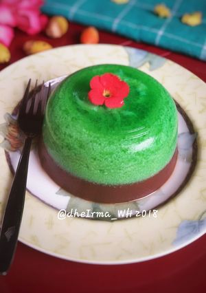 Foto resep Puding lumut pandan coklat