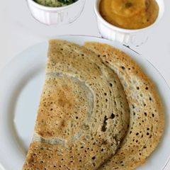 Azhagar koil Dosai with unskinned/Black urad A picture of Azhagar koil Dosai with unskinned/Black urad.
