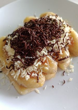 Foto resep Pisang bakar keju coklat