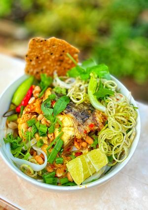 Hình của món Mì Quảng Cá Lóc.