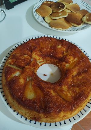 Una foto de Tarta invertida de manzanas. Muy fácil