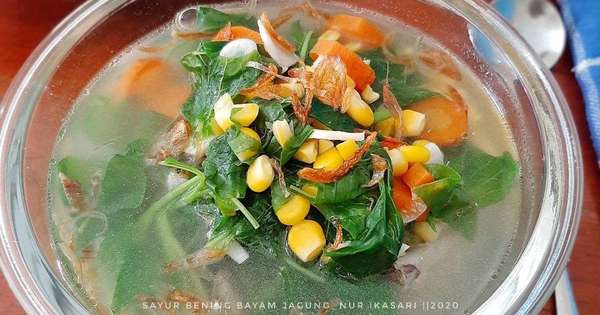 Resep Sayur Bayam Bening Tanpa Temu Kunci Nasi