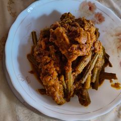 A picture of Drumstick pumpkin sabji.