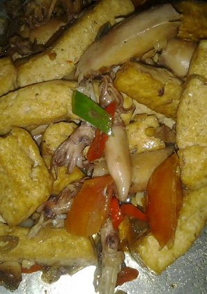Foto resep Cumi Asin Tahu tumis