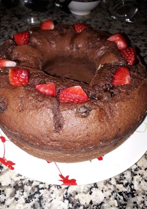 صورة لوصفة كيك بالفراولة