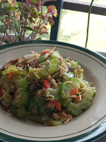 Resep Tumis pare tempe teri (tidak pahit), Enak