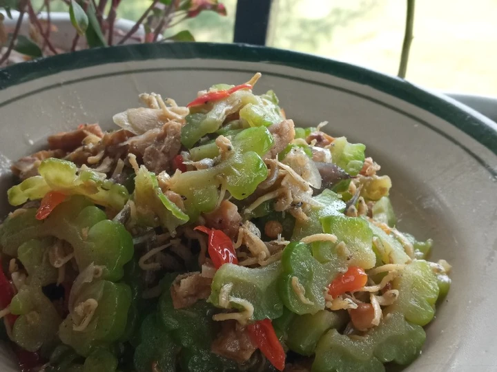Langkah Gampang Membuat Resep Tumis pare tempe teri (tidak pahit) yang Bikin Ngiler Anti Ribet, Mantap