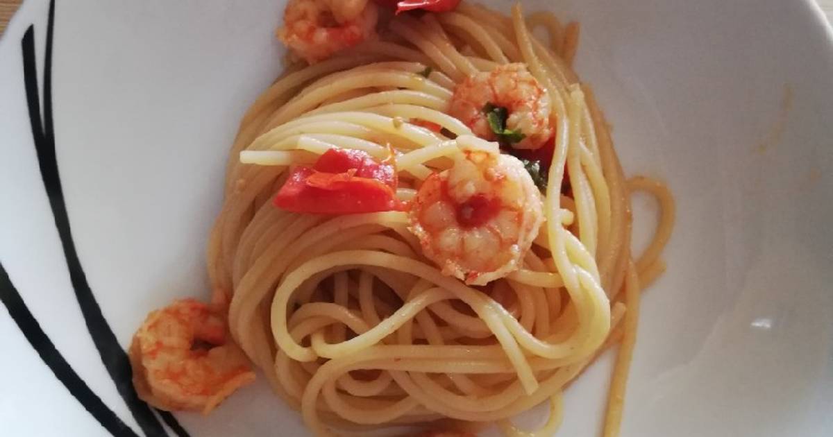 Ricetta Spaghetti Con Code Di Gamberi E Pomodorini 🦐🍅🍝 Di Agrodolce ...