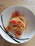 Spaghetti con code di gamberi e pomodorini 🦐🍅🍝