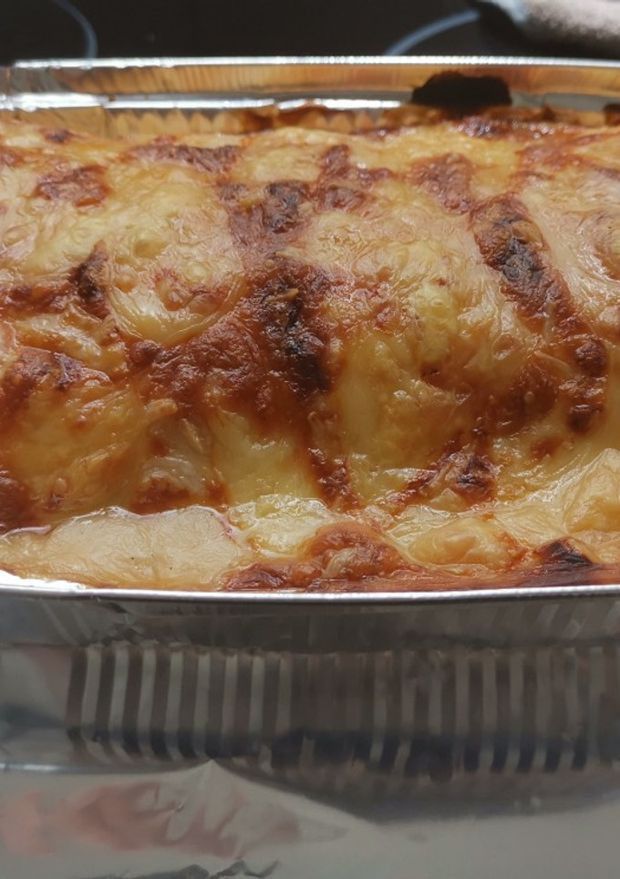 Una foto de Lasaña de salmón con pan de molde