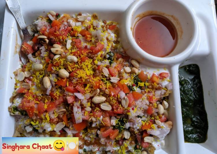 Recipe of Super Quick Homemade Singhara Chaat😋🍽