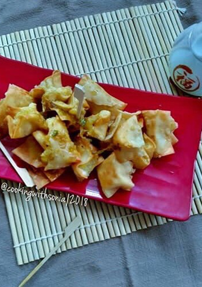 Foto resep Cireng Pangsit Cobek