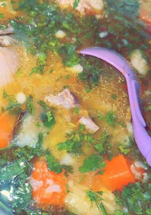 صورة لوصفة شوربة اسمها (شوغرش) بالبخاري بطريقتي مرة لذيذة 😋😋😋😋