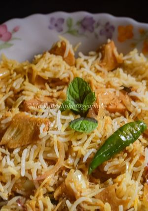 A picture of Jackfruit Biryani.
