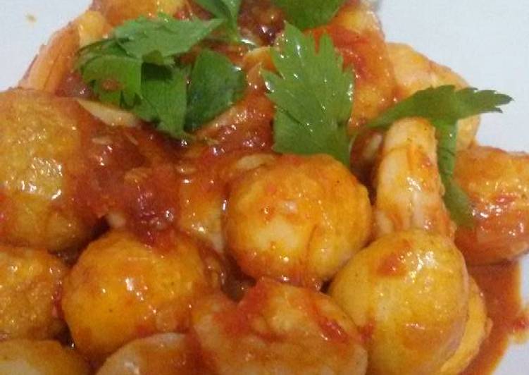 Resep Telur Puyuh Udang Balado oleh Elsa Cookpad