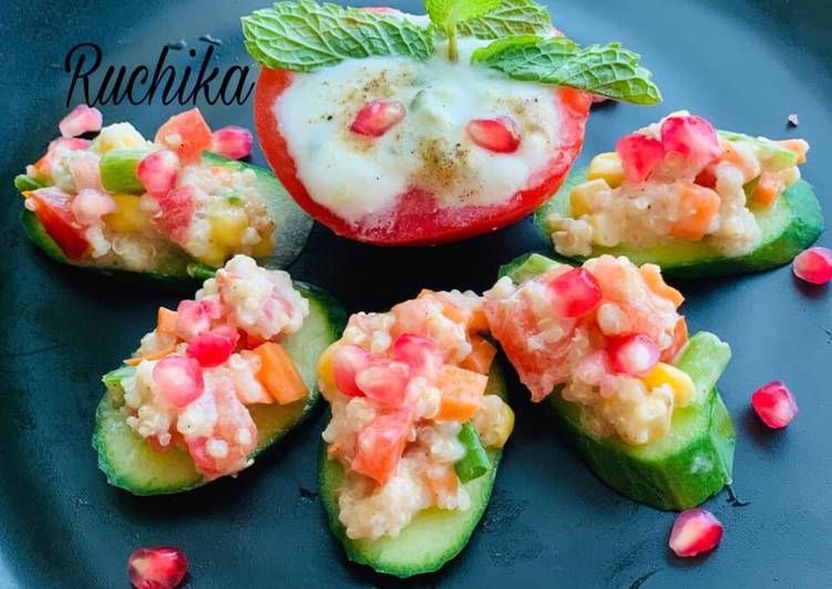 Cucumber Quinoa Canapés