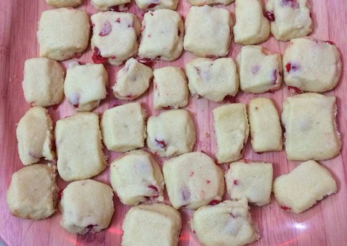Recipe of Homemade Cherry Short Bread cookies