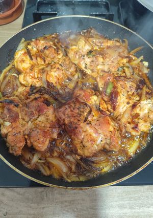 Una foto de Contramuslos encebollados