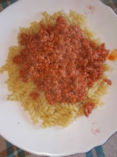 Una foto de Macarrones a la boloñesa sin gluten