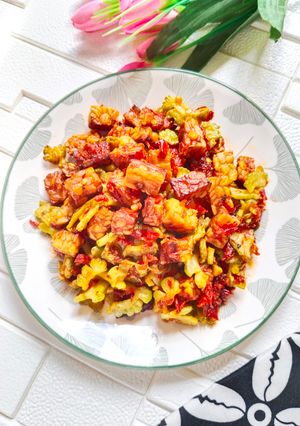 Foto resep Oseng Pare Tempe Pedas