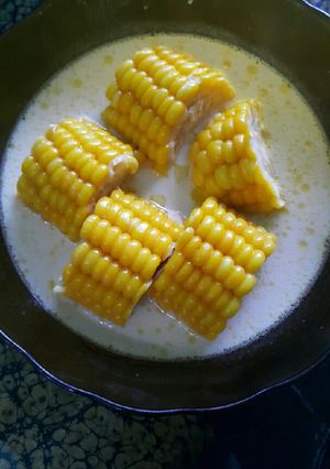 Foto resep Jagung rebus kuah susu butter