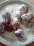 Fresas con crema y dulce de leche. ॐ