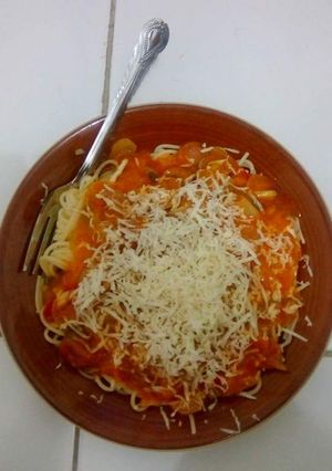 Foto resep Spaghetti sosis sapi ala mirza