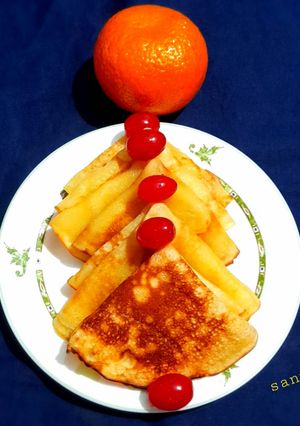 A picture of Eggless Orange Crepes.