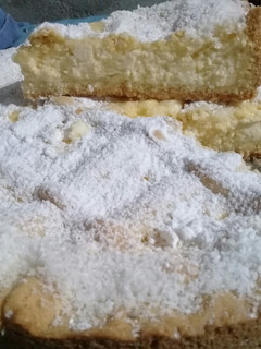 Una foto de Tarta de ricota y crema pastelera